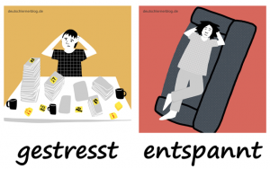 gestresst-entspannt-Adjektive-Bilder-Gegensatzpaare-deutschlernerblog